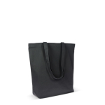Tasche aus Bio-Baumwolle mit langen Henkeln, 270 g/m2 farbe schwarz dritte Ansicht