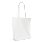 Tasche aus Bio-Baumwolle mit langen Henkeln, 270 g/m2 farbe weiß