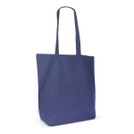 Tasche aus Bio-Baumwolle mit langen Henkeln, 270 g/m2 farbe dunkelblau
