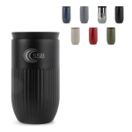 Isolierter Stahl-Thermobecher mit Druckknopfdeckel, 320 ml