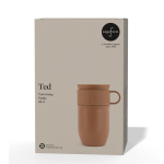Isolierte Edelstahl-Thermotasse mit kleinem Henkel, 280 ml farbe braun zweite Ansicht