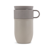 Isolierte Edelstahl-Thermotasse mit kleinem Henkel, 280 ml farbe beige