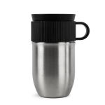 Isolierte Edelstahl-Thermotasse mit kleinem Henkel, 280 ml farbe silber