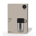 Isolierte Edelstahl-Thermotasse mit kleinem Henkel, 280 ml farbe silber zweite Ansicht