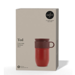 Isolierte Edelstahl-Thermotasse mit kleinem Henkel, 280 ml farbe dunkelrot zweite Ansicht