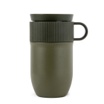 Isolierte Edelstahl-Thermotasse mit kleinem Henkel, 280 ml farbe olivgrün