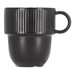 Stapelbare Porzellantasse mit kleinem Henkel, 270 ml farbe schwarz zweite Ansicht