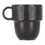 Stapelbare Porzellantasse mit kleinem Henkel, 270 ml farbe schwarz dritte Ansicht