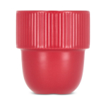 Stapelbare Porzellantasse mit kleinem Henkel, 270 ml farbe rot vierte Ansicht