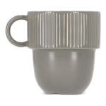 Stapelbare Porzellantasse mit kleinem Henkel, 270 ml farbe grau dritte Ansicht