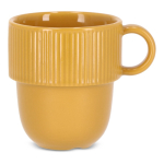Stapelbare Porzellantasse mit kleinem Henkel, 270 ml farbe gelb