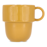 Stapelbare Porzellantasse mit kleinem Henkel, 270 ml farbe gelb zweite Ansicht
