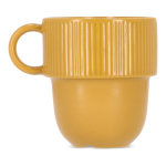 Stapelbare Porzellantasse mit kleinem Henkel, 270 ml farbe gelb dritte Ansicht