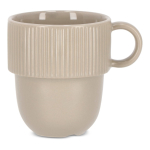 Stapelbare Porzellantasse mit kleinem Henkel, 270 ml farbe hellgrau