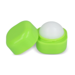 Lippenbalsam in Kugelform in Box aus ABS, LSF 15 farbe lindgrün zweite Ansicht