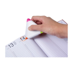 Dreieckiger Marker in den Farben Orange, Pink und Neongrün farbe weiß dritte Ansicht