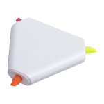 Dreieckiger Marker in den Farben Orange, Pink und Neongrün farbe weiß fünfte Ansicht