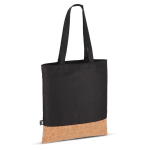 RPET-Tasche mit Korkboden und 10 kg Fassungsvermögen farbe schwarz