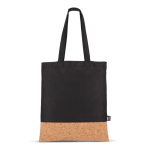 RPET-Tasche mit Korkboden und 10 kg Fassungsvermögen farbe schwarz dritte Ansicht