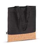 RPET-Tasche mit Korkboden und 10 kg Fassungsvermögen farbe schwarz vierte Ansicht