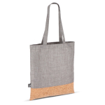 RPET-Tasche mit Korkboden und 10 kg Fassungsvermögen farbe grau