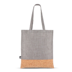 RPET-Tasche mit Korkboden und 10 kg Fassungsvermögen farbe grau zweite Ansicht