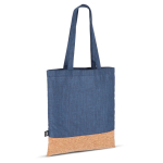 RPET-Tasche mit Korkboden und 10 kg Fassungsvermögen farbe dunkelblau