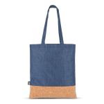 RPET-Tasche mit Korkboden und 10 kg Fassungsvermögen farbe dunkelblau zweite Ansicht