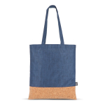 RPET-Tasche mit Korkboden und 10 kg Fassungsvermögen farbe dunkelblau dritte Ansicht