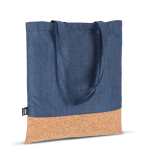 RPET-Tasche mit Korkboden und 10 kg Fassungsvermögen farbe dunkelblau vierte Ansicht