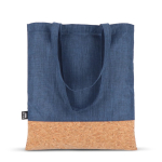 RPET-Tasche mit Korkboden und 10 kg Fassungsvermögen farbe dunkelblau fünfte Ansicht