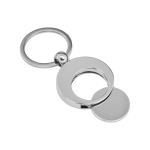 Einkaufswagenchip mit Metall-Schlüsselanhänger farbe silber zweites Detailbild