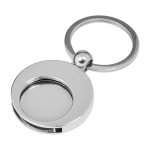 Einkaufswagenchip mit Metall-Schlüsselanhänger farbe silber dritte Ansicht