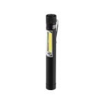 Taschenlampe mit COB-Technologie, Magnet und Metallclip farbe schwarz neunte Ansicht