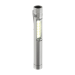 Taschenlampe mit COB-Technologie, Magnet und Metallclip farbe silber siebte Ansicht