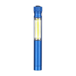 Taschenlampe mit COB-Technologie, Magnet und Metallclip farbe ultramarinblau erste Ansicht