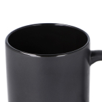 Matte Keramiktasse mit glänzendem Innenrand, 350 ml farbe schwarz sechste Ansicht