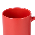 Matte Keramiktasse mit glänzendem Innenrand, 350 ml farbe rot sechste Ansicht
