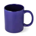 Matte Keramiktasse mit glänzendem Innenrand, 350 ml farbe dunkelblau