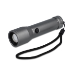 Wasserfeste LED-Taschenlampe aus recyceltem Alu, aufladbar farbe silber