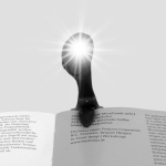 Flexible wiederaufladbare Lampe und Lesezeichen für Bücher farbe schwarz zweite Ansicht
