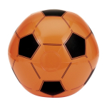 Aufblasbarer Strandball in der Optik eines Fußballes farbe orange erste Ansicht