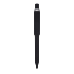 Kugelschreiber aus Recycling-Kunststoff, Soft-Touch, blaue Tinte farbe schwarz vierte Ansicht