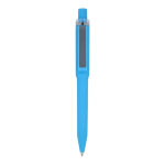 Kugelschreiber aus Recycling-Kunststoff, Soft-Touch, blaue Tinte farbe blau zweite Ansicht