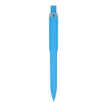 Kugelschreiber aus Recycling-Kunststoff, Soft-Touch, blaue Tinte farbe blau vierte Ansicht