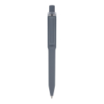 Kugelschreiber aus Recycling-Kunststoff, Soft-Touch, blaue Tinte farbe grau zweite Ansicht
