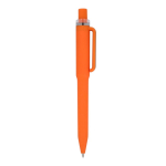 Kugelschreiber aus Recycling-Kunststoff, Soft-Touch, blaue Tinte farbe orange fünfte Ansicht