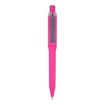 Kugelschreiber aus Recycling-Kunststoff, Soft-Touch, blaue Tinte farbe rosa zweite Ansicht