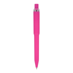 Kugelschreiber aus Recycling-Kunststoff, Soft-Touch, blaue Tinte farbe rosa vierte Ansicht