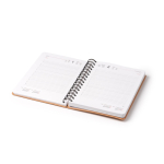 A5-Ringbuch-Agenda mit Einband aus recyceltem Leder farbe braun zweite Detailansicht
